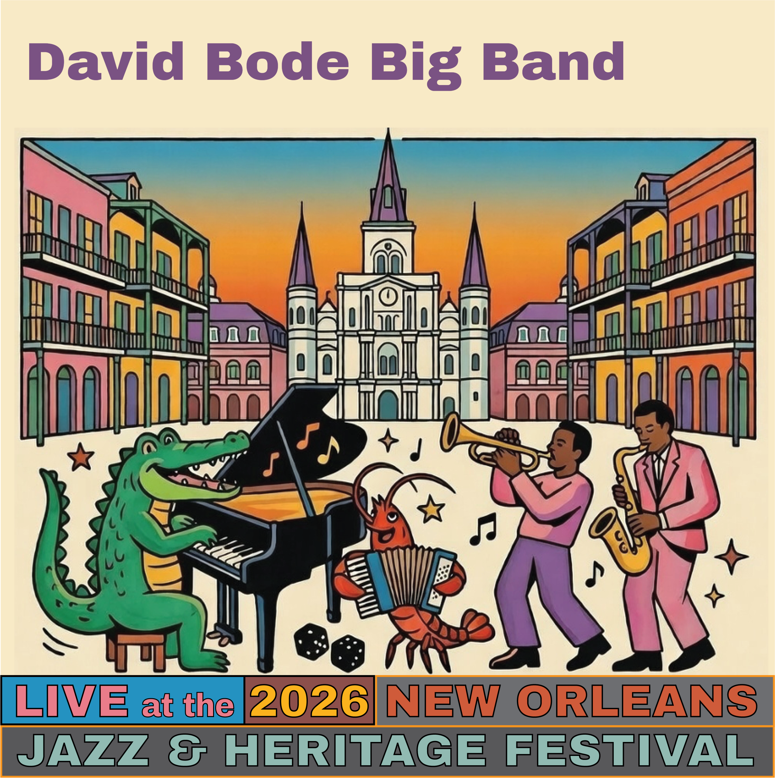 David Bode Big Band Live at the 2026 New Orleans Jazz & Heritage Festi ...